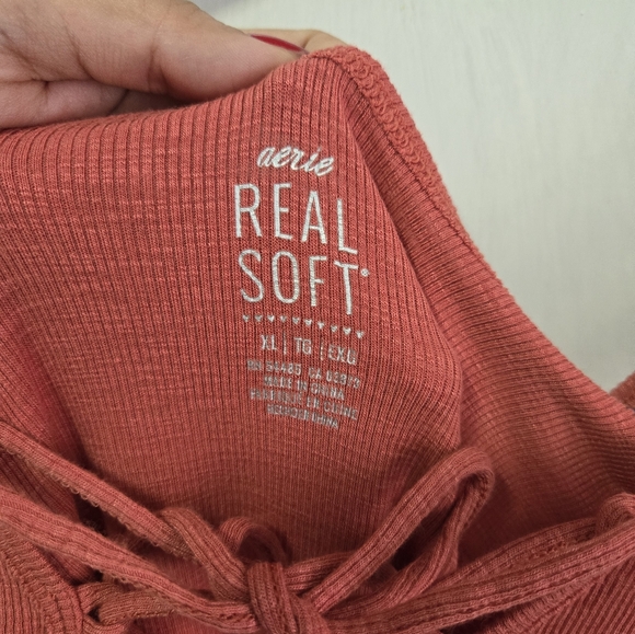 Aerie Real Soft orange and gray tank tops size extra large - Picture 3 of 8